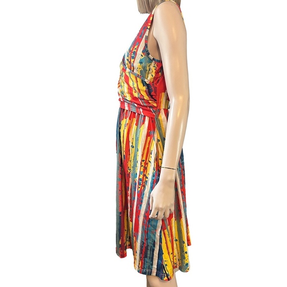 OUGES V-Neck Dress Sleeveless Maternity Nursing Gown Breastfeeding Postpartum - Picture 7 of 16